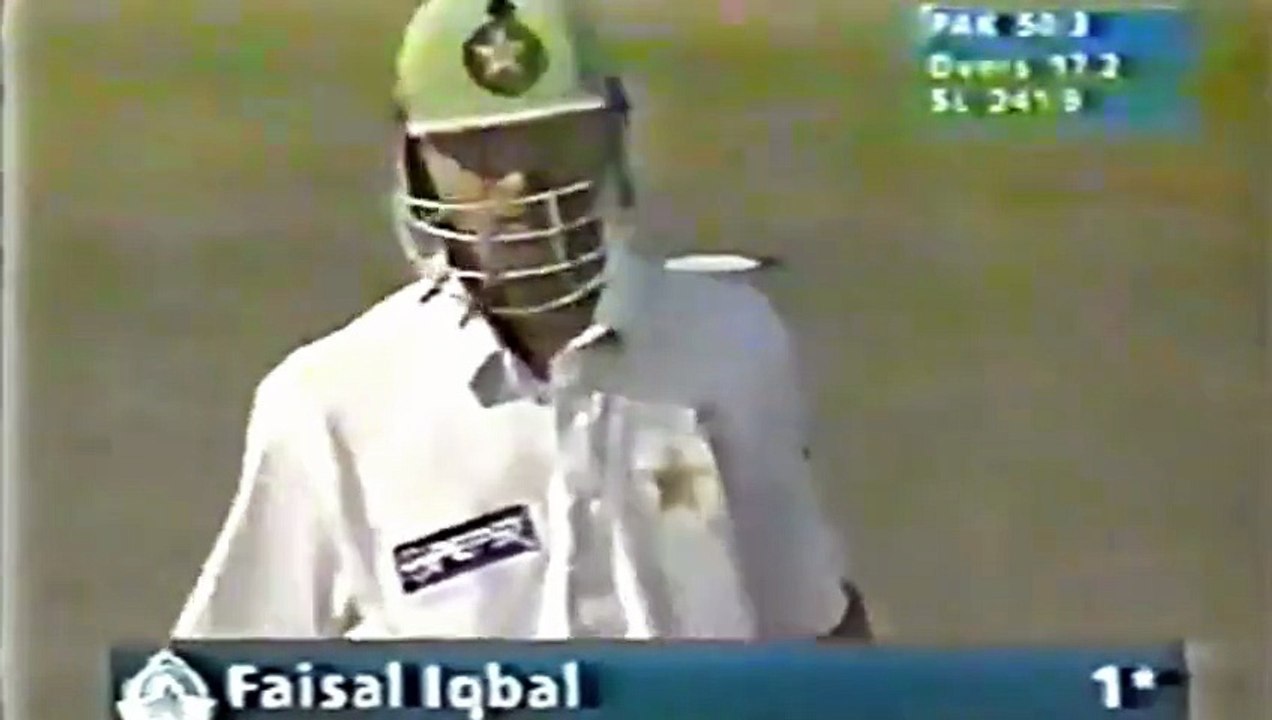 Faisal Iqbal ODI Debut 4 off 21 Balls vs Sri Lanka 3rd ODI at Lahore, Feb 19 2000