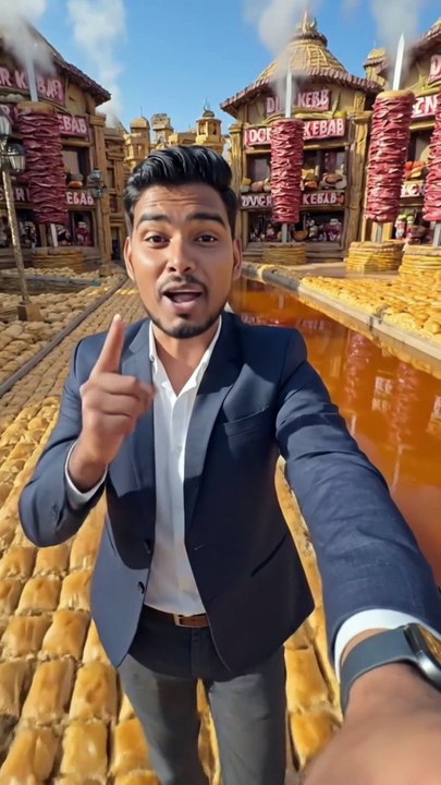 🔥 I Found a Baklava Doner Kebab World! 🤯🍯🌯 | 8-Second Edible Fantasy Tour! 🚀✨