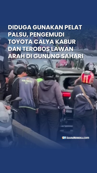 Diduga Gunakan Pelat Palsu, Pengemudi Toyota Calya Kabur dan Terobos Lawan Arah di Gunung Sahari