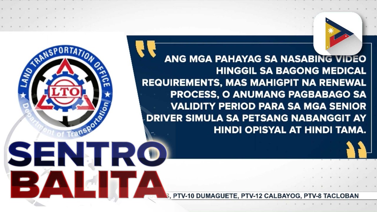 LTO, tinawag na ‘fake news’ ang umano'y bagong driver's license rules para sa mga senior citizen