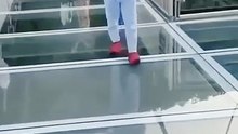 China glass bridge funny video ever