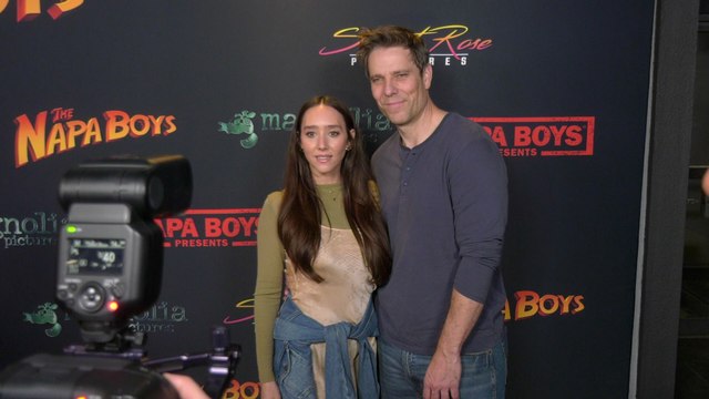 Patty Guggenheim and Kiel Kennedy on the red carpet at the Los Angeles premiere screening of The Napa Boys