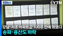 강남·서초 아파트값 100주 만에 꺾였다...송파·용산도 하락 / YTN