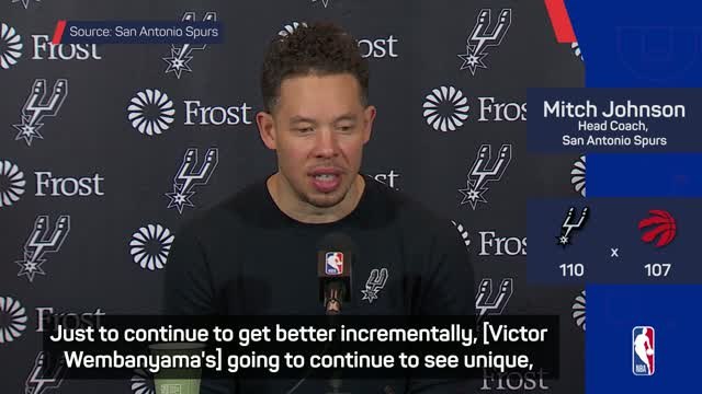 Johnson tips Wembanyama to bounce back after below-par performance