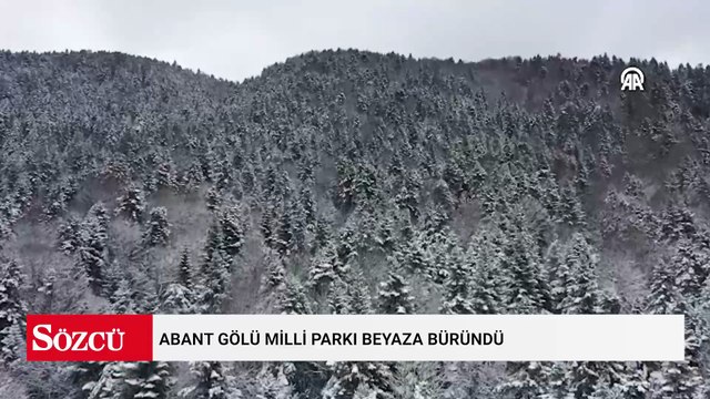 Abant Gölü Milli Parkı beyaza büründü