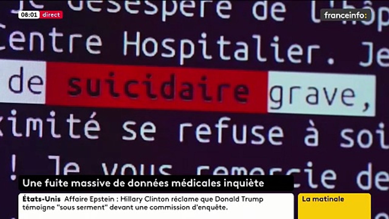 Fuite de données médicales: Le ministère de la Santé a enjoint la société Cegedim, important fournisseur de logiciels médicaux, de mettre "immédiatement en oeuvre" des mesures correctives - VIDEO