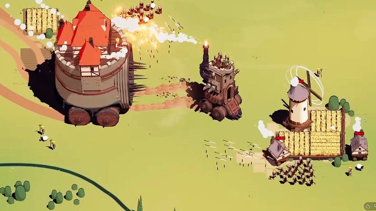 Wir gehen in unserer allerersten Runde Wanderburg schon nach 4 Minuten in Flammen auf - trotzdem wandert das Ding direkt auf die Steam-Wishlist!