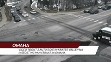 Video toont 2 auto’s die in krater vallen na instorting van straat in Omaha