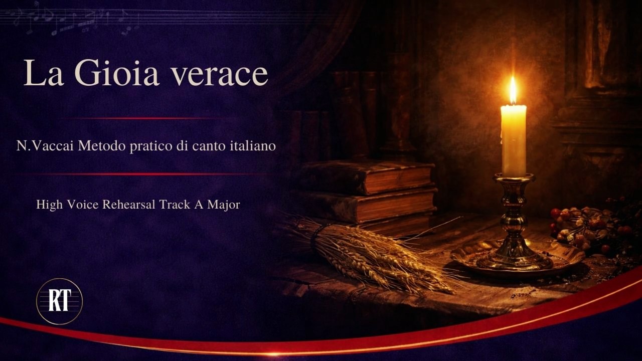 Vaccai | La gioia verace | High Voice Rehearsal track | A major