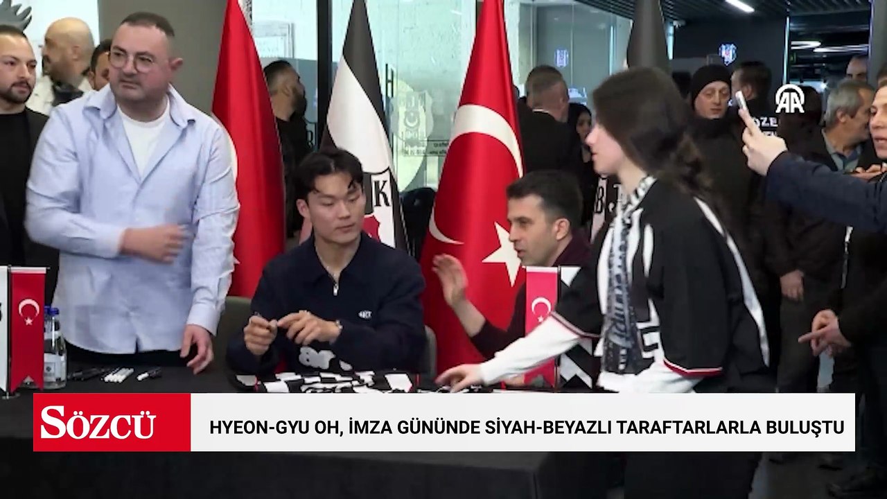 Beşiktaşlı futbolcu Hyeon-gyu Oh, imza gününde siyah-beyazlı taraftarlarla buluştu