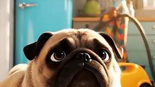 PUG vs VACUUM CLEANER” 😂🐶 #1million #mypug #pug #funny