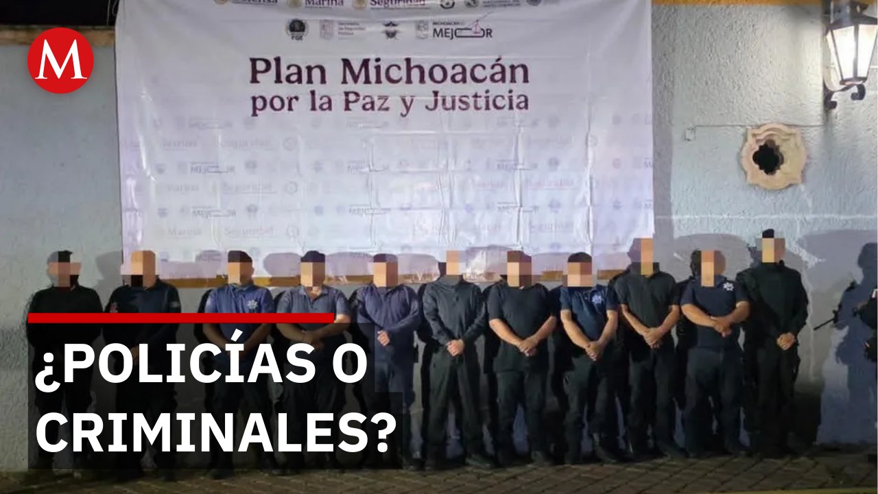 Trasladan a 11 policías a penal por presunta relación al CJNG, Michoacán