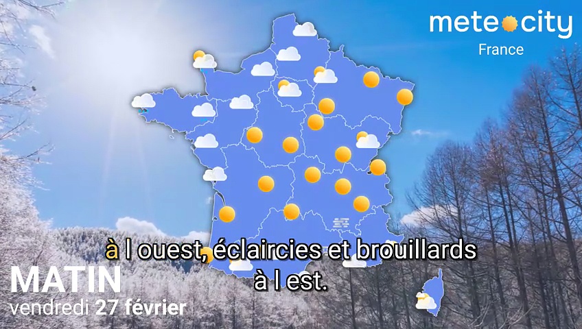 Bulletin météo France du vendredi 27 février 2026