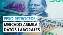 Peso mexicano retrocede contra el dólar; mercado asimila datos laborales