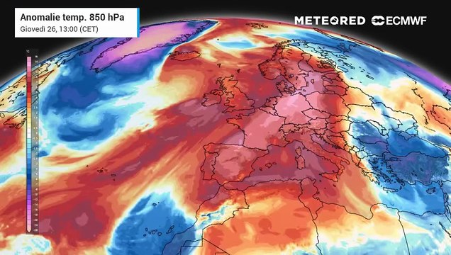 L'anticiclone insiste, temperature sopra la media e sabbia dal Sahara verso l'Italia