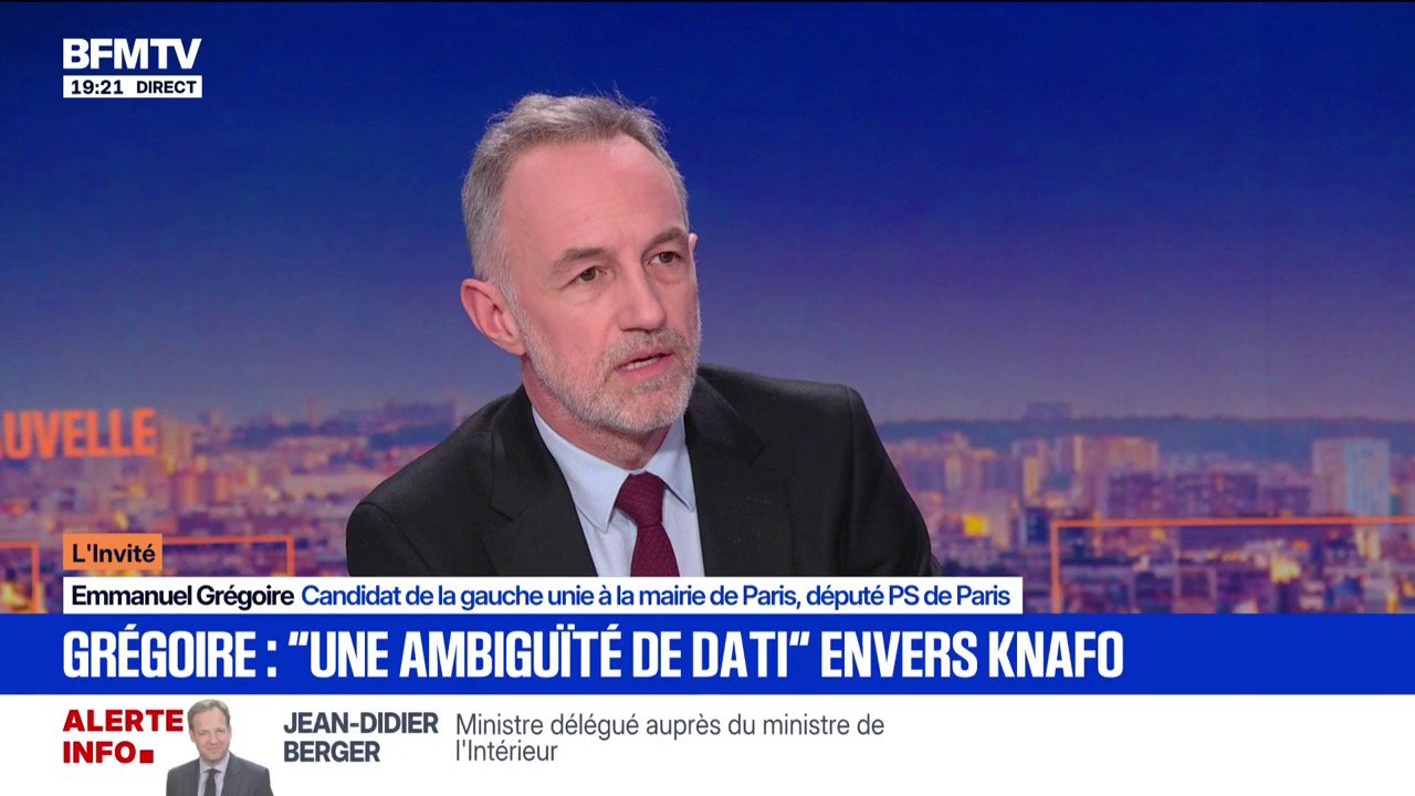 Municipales à Paris: Emmanuel Grégoire, candidat PS, assure que "Rachida Dati manque de clarté" sur sa potentielle alliance au second tour avec Sarah Knafo, candidate "Reconquête"