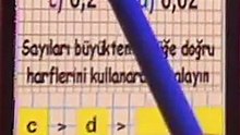 7- Ondalık Kesirlerde Sıralama – 5. Sınıf Matematik #Shorts