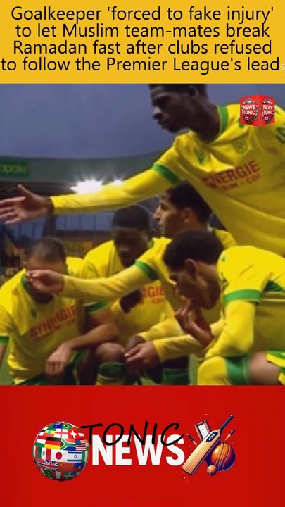 Keeper Fakes Injury So Teammates Can Break Ramadan Fast 😮⏱️ #Football #Ramadan