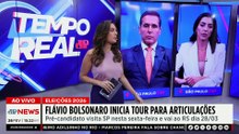 Flávio Bolsonaro inicia tour para articulações políticas visando eleições de 2026 | TEMPO REAL