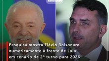 Pesquisa mostra Flávio Bolsonaro numericamente à frente de Lula em cenário de 2º turno para 2026
