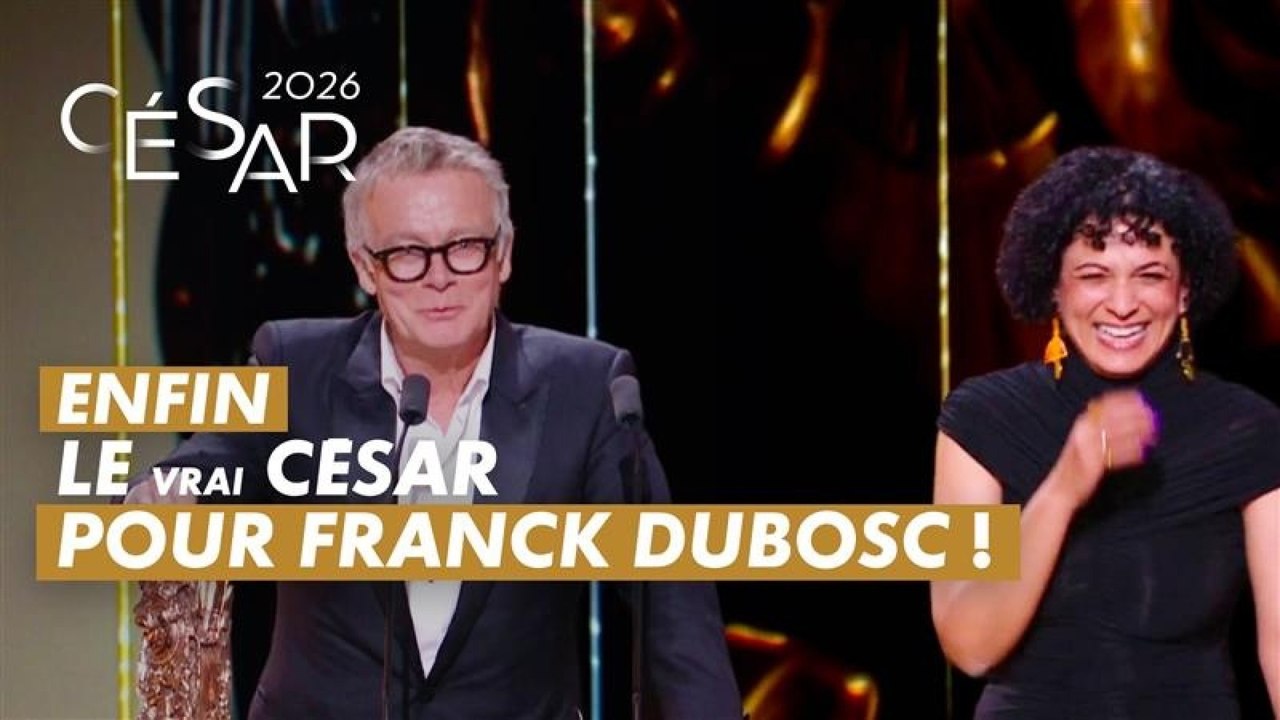Franck Dubosc et Sarah Kaminsky César du meilleur scénario original - César 2026 - CANAL+