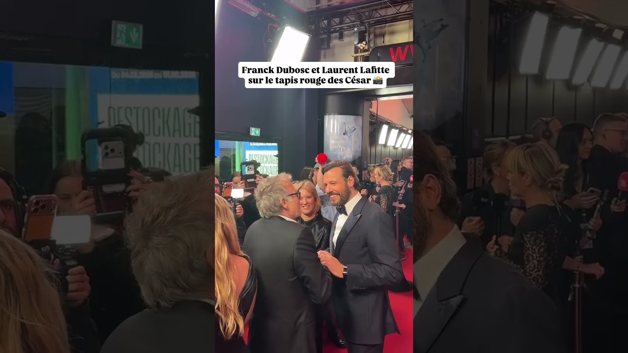 La bonne ambiance sur le tapis rouge des César entre Franck Dubosc et Laurent Lafitte 😍