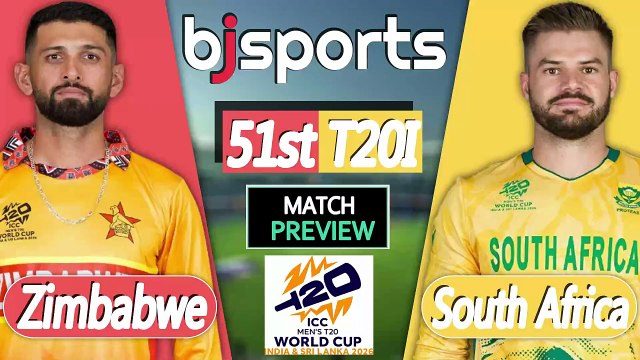 T20 World Cup 2026 | South Africa vs Zimbabwe 51st T20l Match Preview |