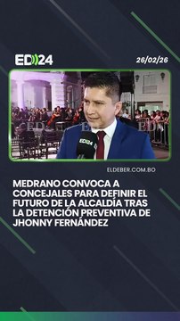 Medrano convoca a concejales para definir el futuro de la Alcaldía tras la detención preventiva de Jhonny Fernández