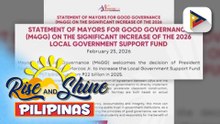 Pagtataas ng pamahalaan sa pondo ng Local Government Support Fund, pinuri ng ‘Mayors For Good Governance’ | ulat ni Floyd Brenz