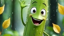 🥒 Tori Barish Mein Masti Kar Rahi Hai | Rainy Day Fun Cartoon 🌧️💃