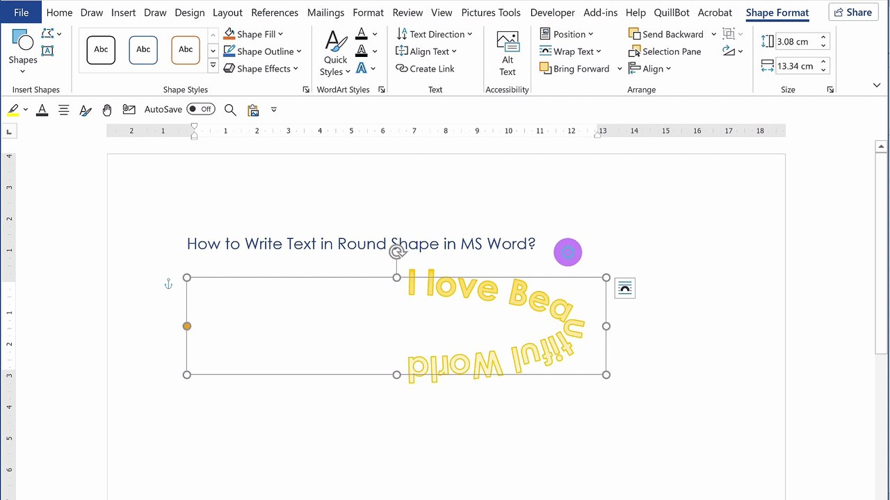 How to Write Text in Round Shape in MS Word - video Dailymotion