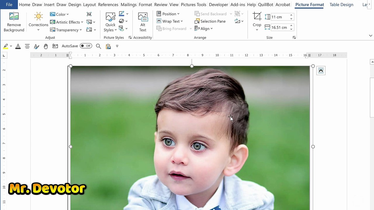 How to put image in center in word
