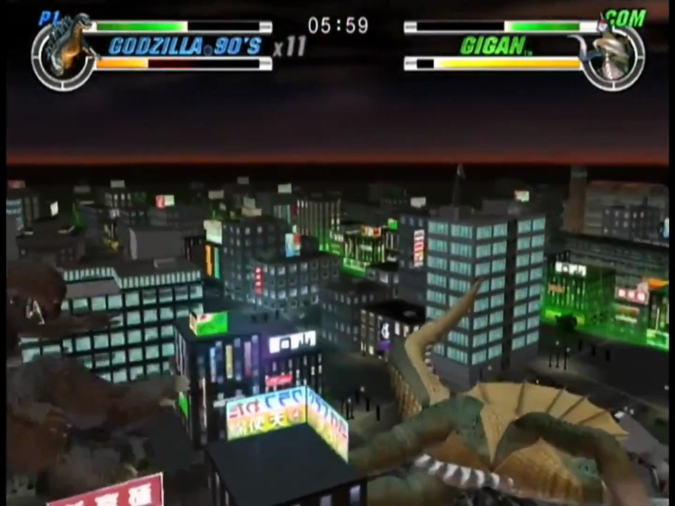 Godzilla: Destroy All Monsters Melee Gameplay