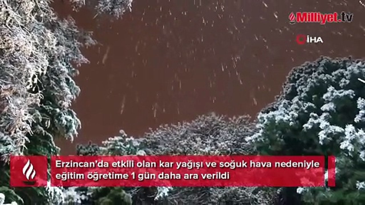 Erzincan’da eğitime kar engeli! Okullar 1 gün daha tatil