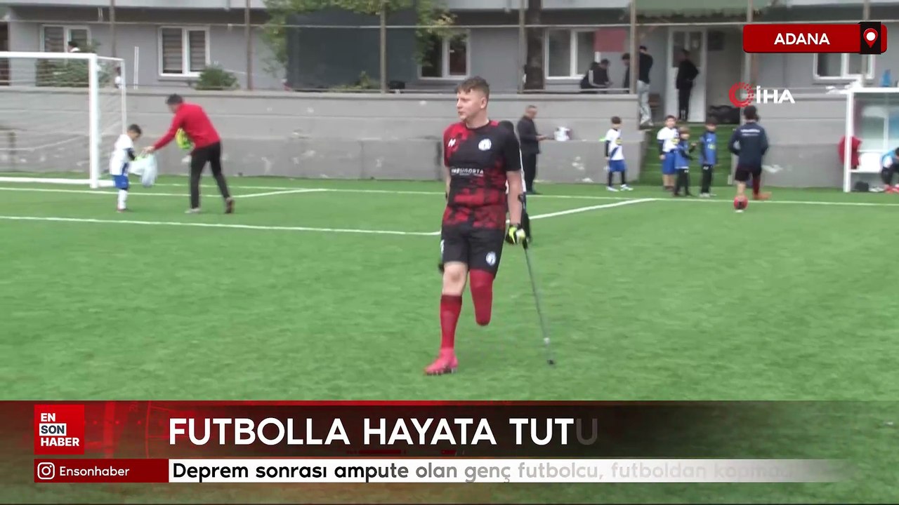 Deprem sonrası ampute olan Yakup Can Karaduman futboldan kopmadı