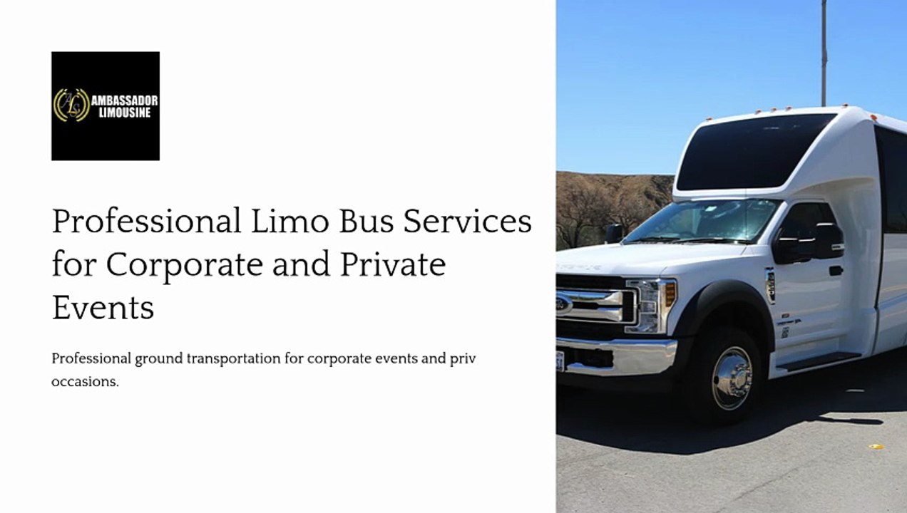 Professional Limo Bus Services for Corporate and Private Events