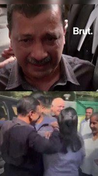Former Delhi CM Arvind Kejriwal walked free in liquor policy case after court acquittal.