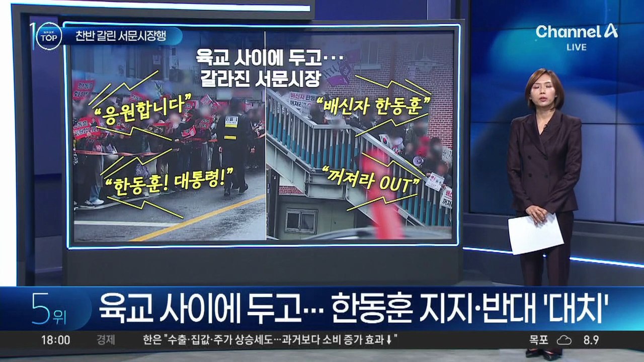 대구 서문시장 찾은 한동훈…“尹 노선 끊어야”