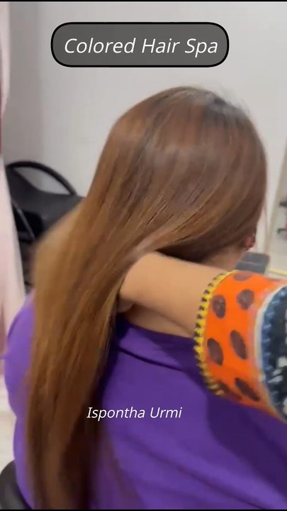 ✨ Color Hair Spa – চুলের জন্য এক্সট্রা কেয়ার ✨- Ispontha Urmi  . . #ColorHairSpa #ColoredHairCare #HairSpaTreatment #HairNourishment #DamageRepair #ShinyHair #SoftHair #HealthyHair #HairCareRoutine #SalonCare