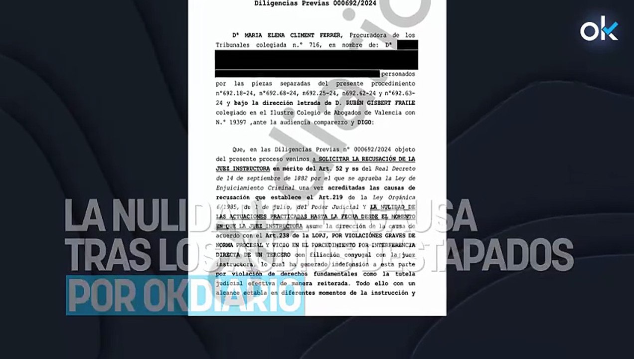 Seis víctimas de la DANA interrogadas por el marido de la juez piden la nulidad de la causa tras los audios destapados por OKDIARIO