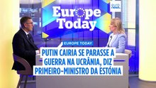 Se Putin parasse a guerra da Rússia na Ucrânia, cairia, diz primeiro-ministro da Estónia à Euronews