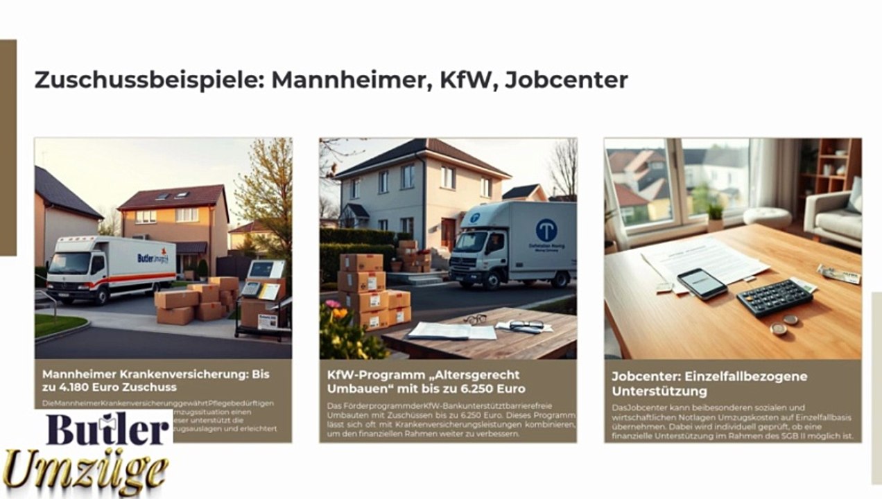 Umzugskosten und Zuschüsse bei Butler Umzüge GmbH