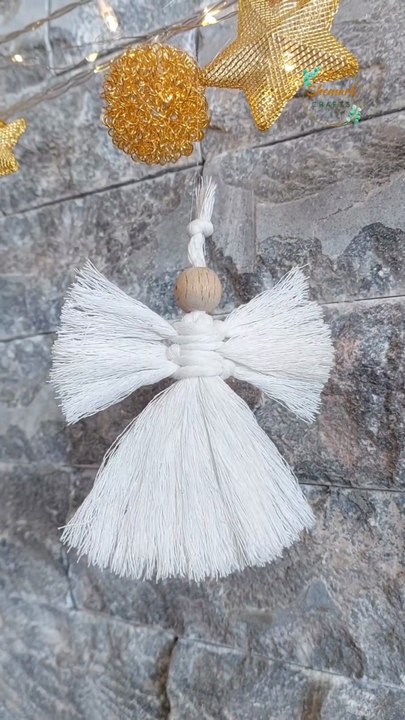How To Make an Angel for Your Kids Room from Macrome Cord #handcrafts #diy #handmade