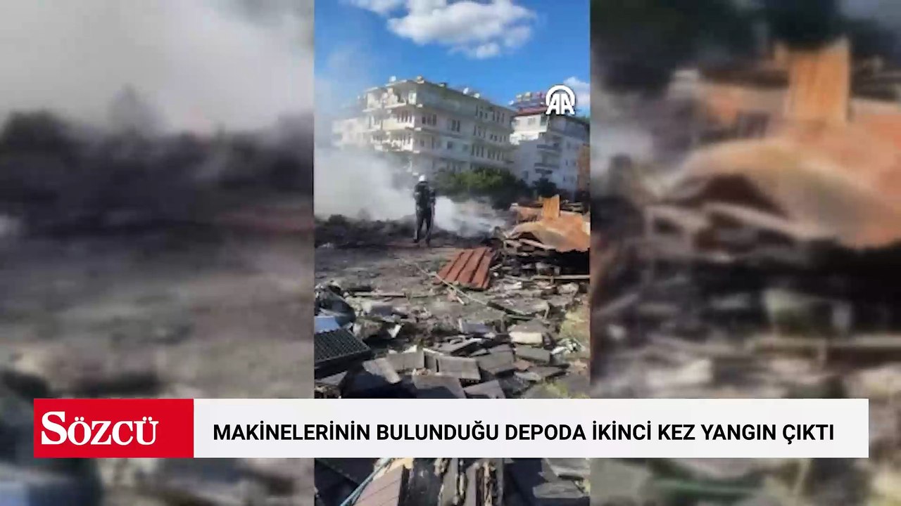 Alanya'da klima ve kuluçka makinelerinin bulunduğu depoda ikinci kez yangın çıktı