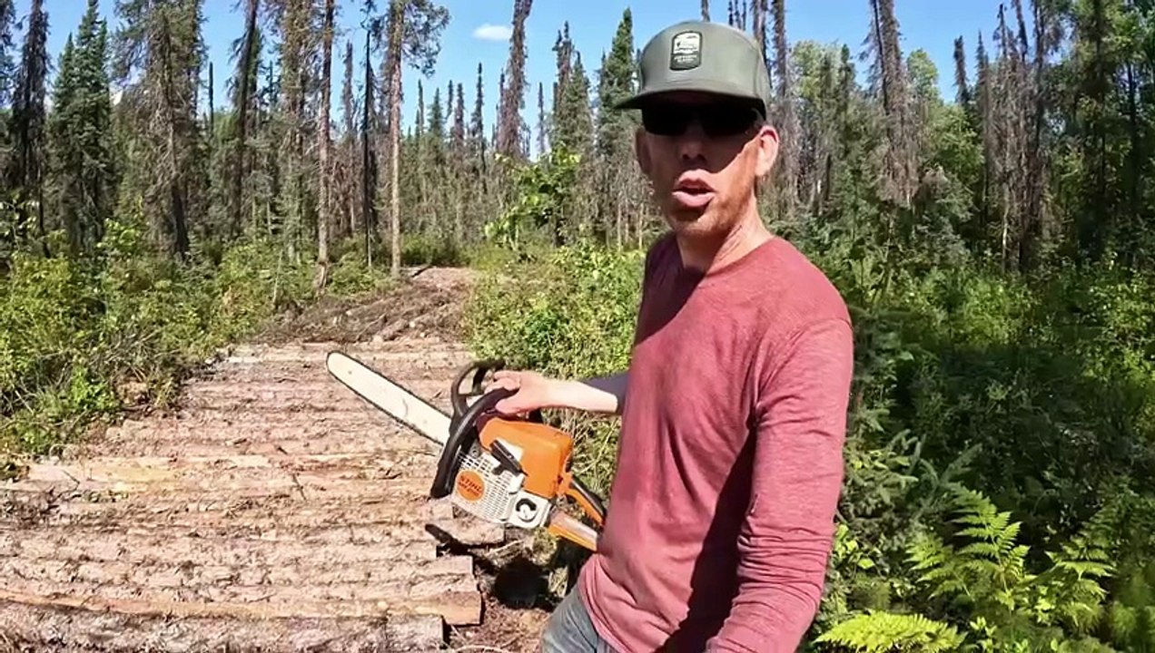 My Off Grid Homestead Catches Fire While Building a Bushcraft Road Through Swamp - YouTube