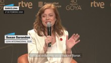 Susan Sarandon: "Ver a España y ver al presidente y el apoyo que está dando a Gaza, es muy importante para nosotros en Estados Unidos"