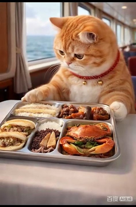 Ocean Window Lunch Date 🐱🌊🍱