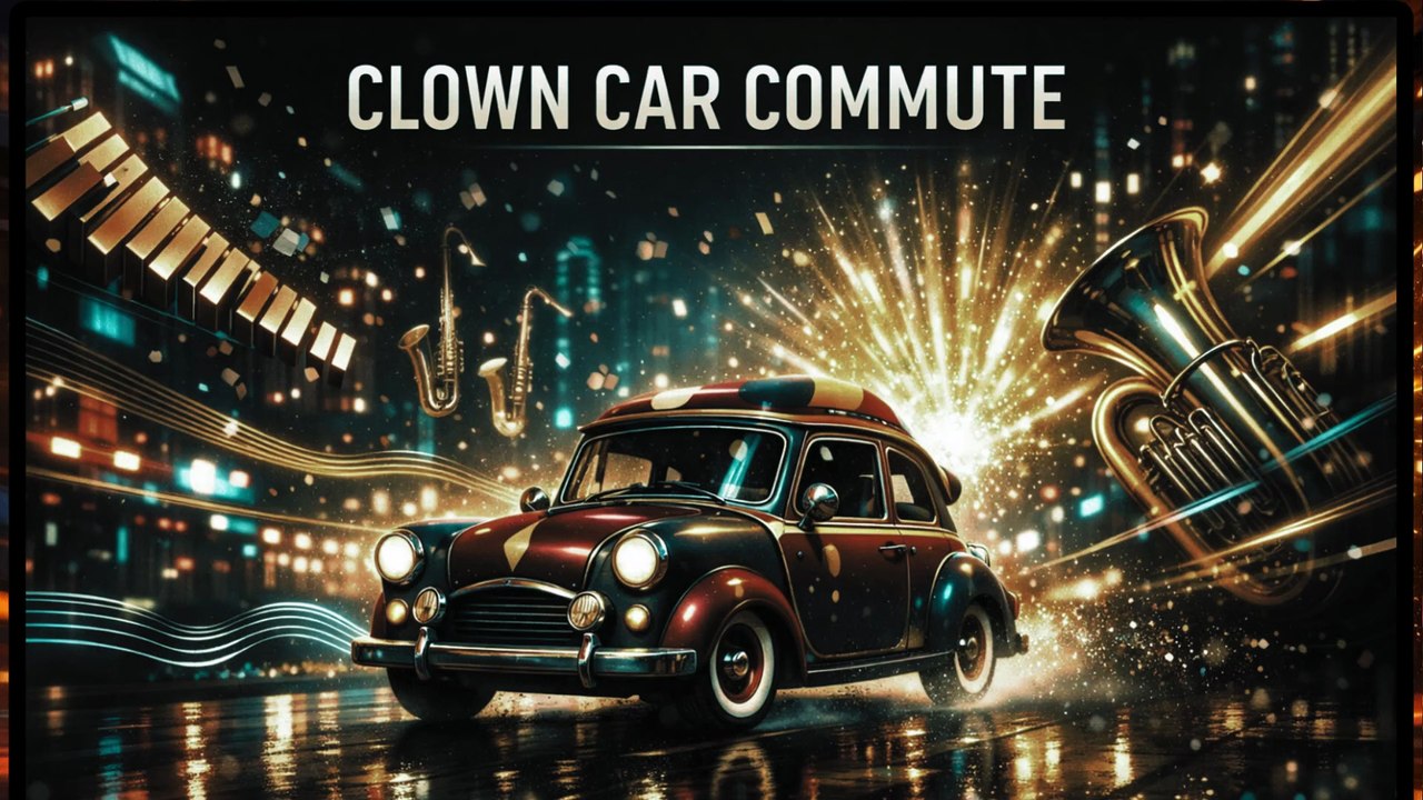 Clown Car Commute – Playful Cartoon-Pop Instrumental Groove (Upbeat & Funky)