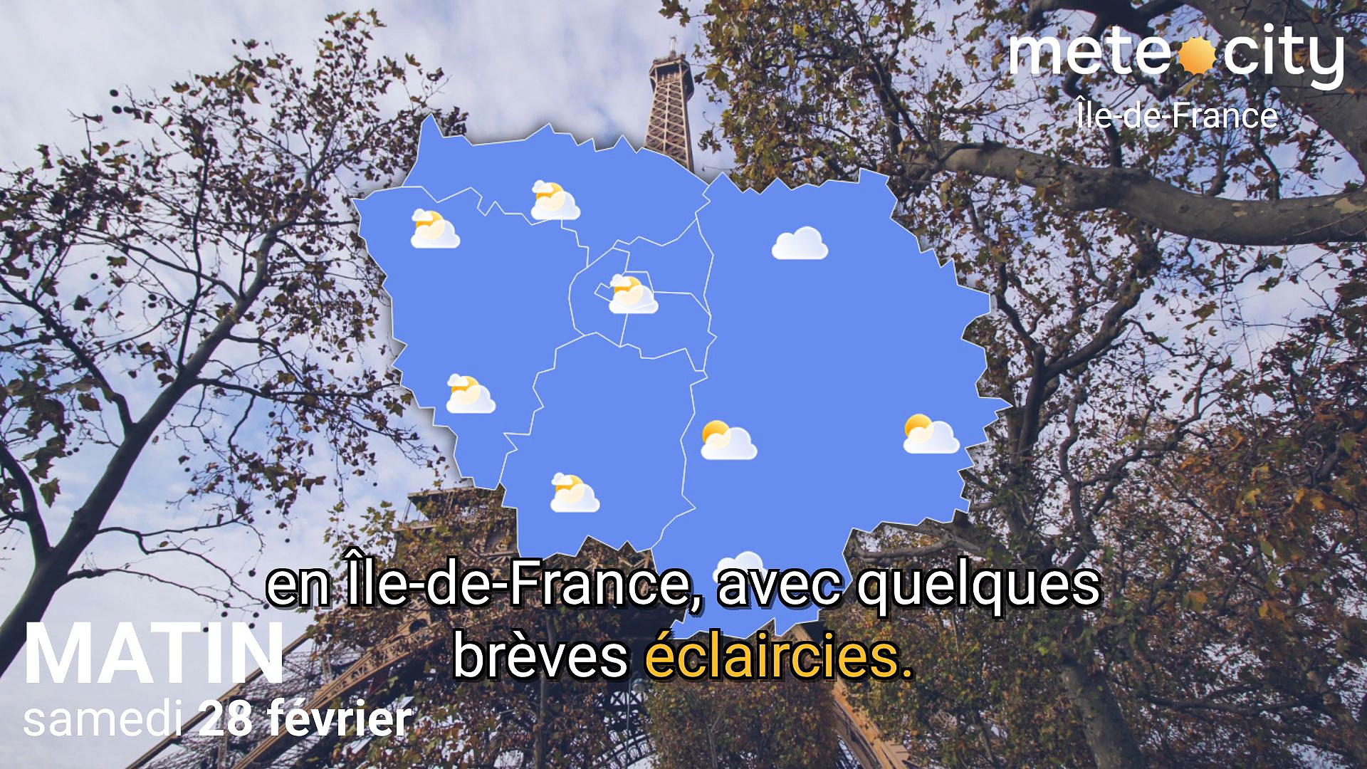 Bulletin météo Île-de-France du samedi 28 février 2026