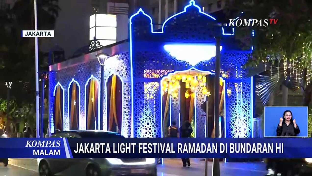 Resmi Dibuka! Jakarta Light Festival Ramadan di Bundaran HI Dipadati Warga | KOMPAS MALAM